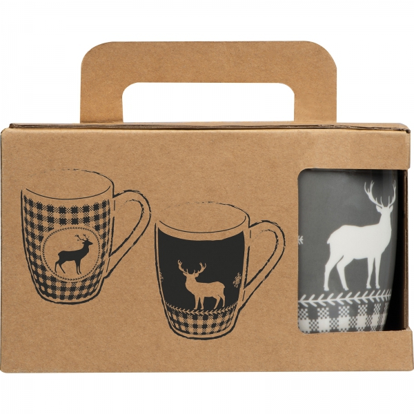 Zestaw 2 świątecznych kubków porcelanowych 300 ml P086833K 5 Zestaw 2 świątecznych kubków porcelanowych 300 ml P086833K