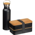 Zestaw lunch box ze sztućcami i butelka termiczna 500 ml P086719K