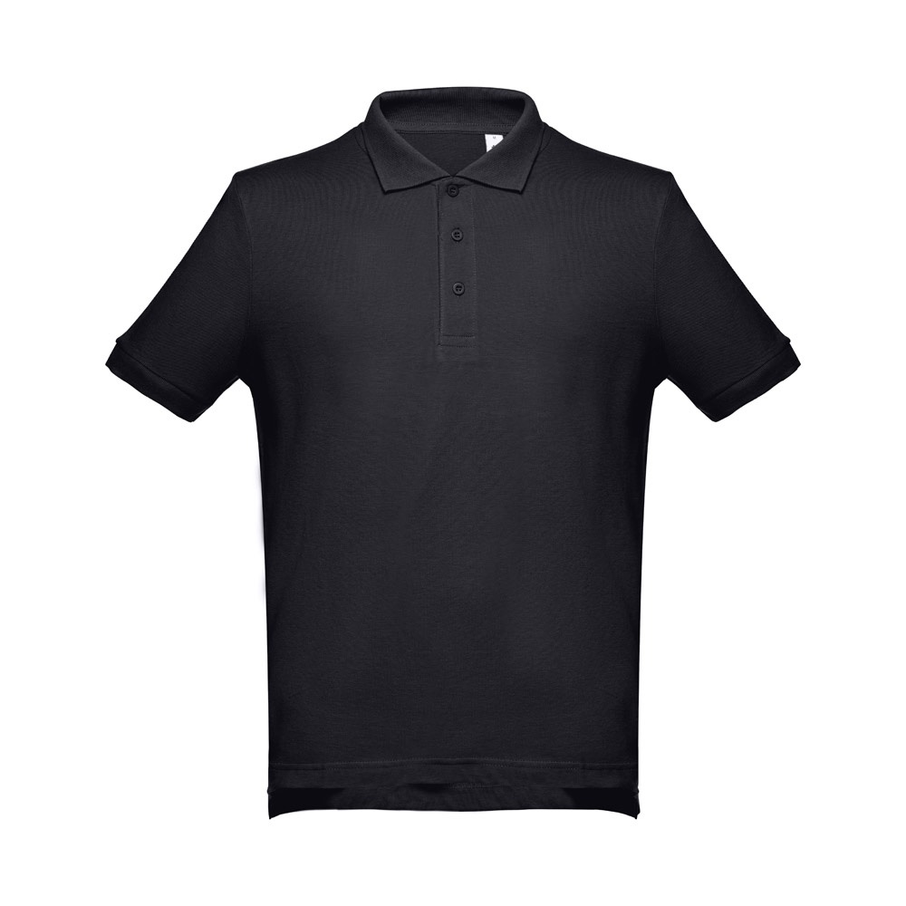 THC ADAM II. Męska bawełniana koszulka polo z krótkim rękawem P121941S czarny THC ADAM II. Męska bawełniana koszulka polo z krótkim rękawem P121941S czarny