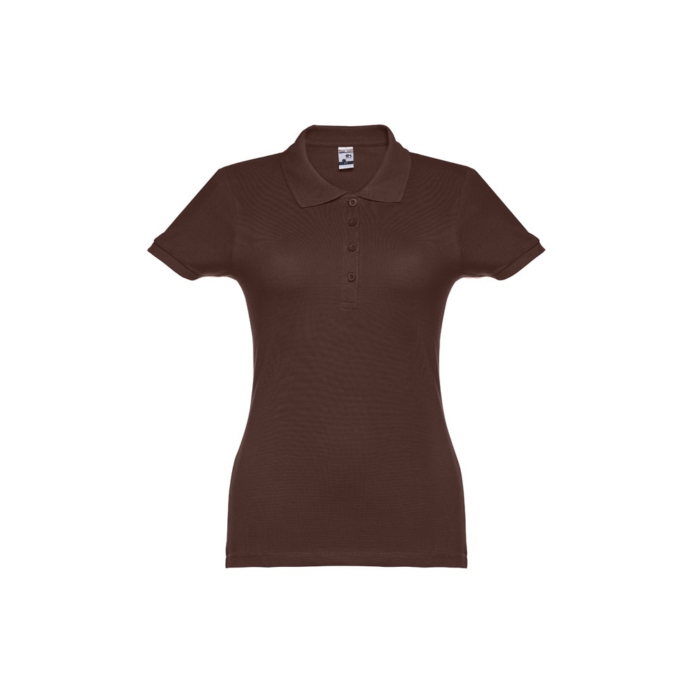 THC EVE II. Damski polo t-shirt P121953S ciemny brąz THC EVE II. Damski polo t-shirt P121953S ciemny brąz