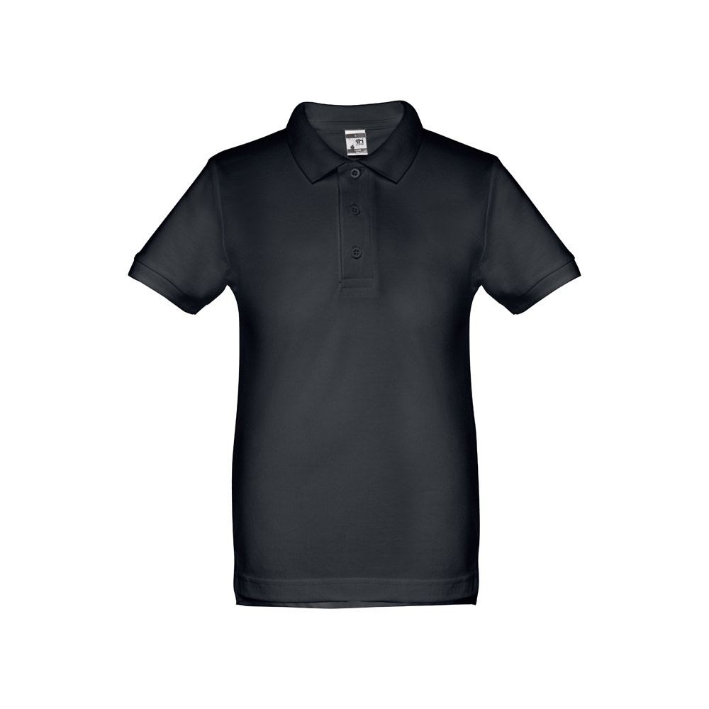 THC ADAM KIDS II. Bawełniana koszulka polo z krótkim rękawem dla dzieci (unisex) P121964S ciemny granat