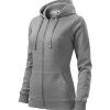 Bluza damska Trendy Zipper P025179F ciemnoszary melanż