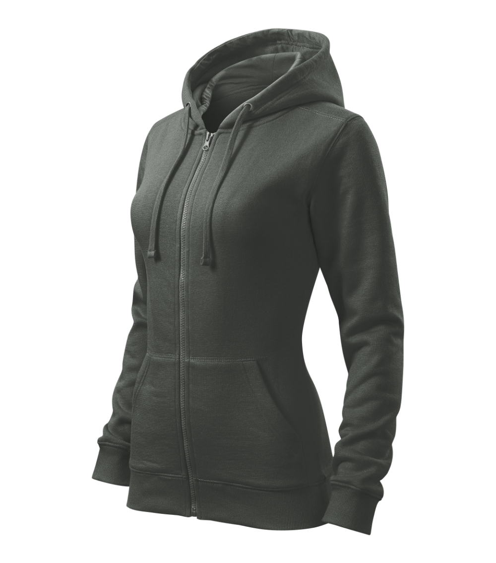 Bluza damska Trendy Zipper P025179F ciemny khaki