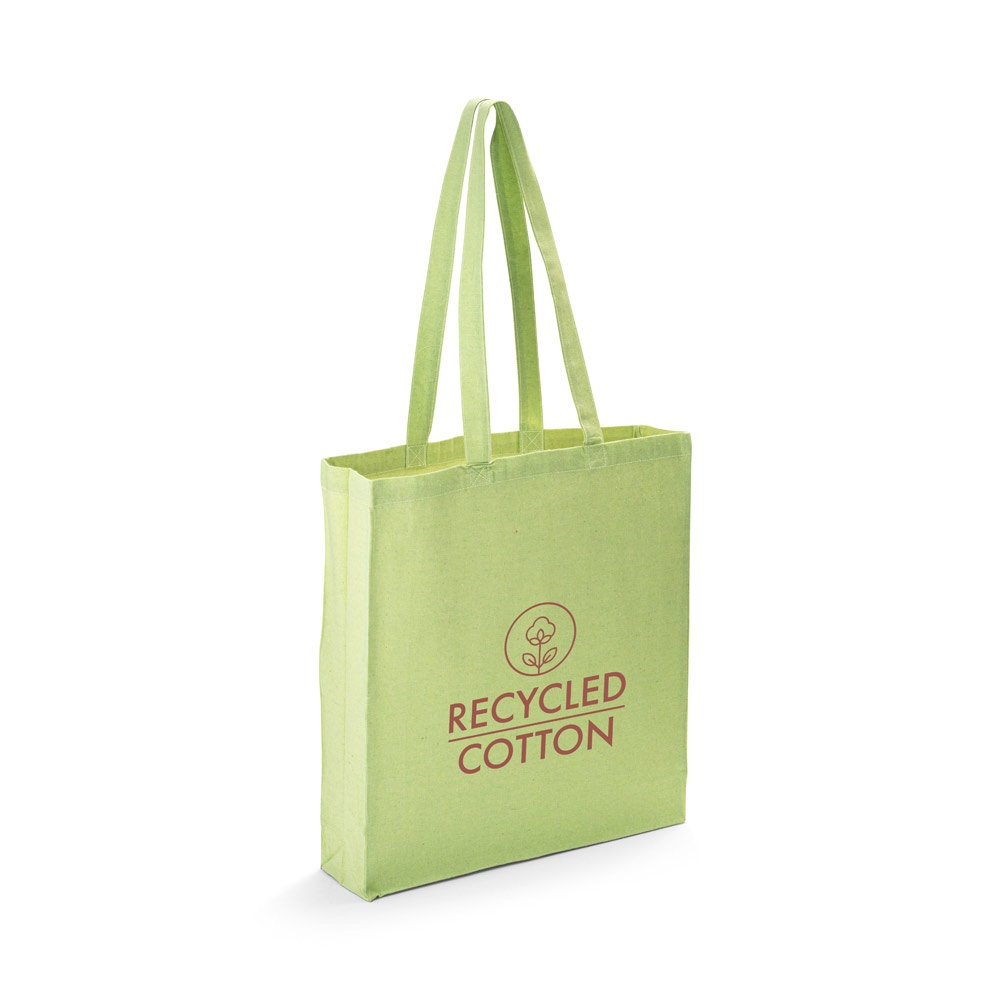 MARACAY. Torba zawierająca bawełnę pochodzącą z recyklingu (70%) z poliestru (30% rPET) (140 g/m²) P041080S jasnozielony MARACAY. Torba zawierająca bawełnę pochodzącą z recyklingu (70%) z poliestru (30% rPET) (140 g/m²) P041080S jasnozielony