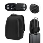 YANGON BPACK. Plecak antykradzieżowy, z diagonalu z powłoką hydrofobową i poliestru 600D z recyklingu o wysokiej gęstości, do laptopa 17. 3" P122191S