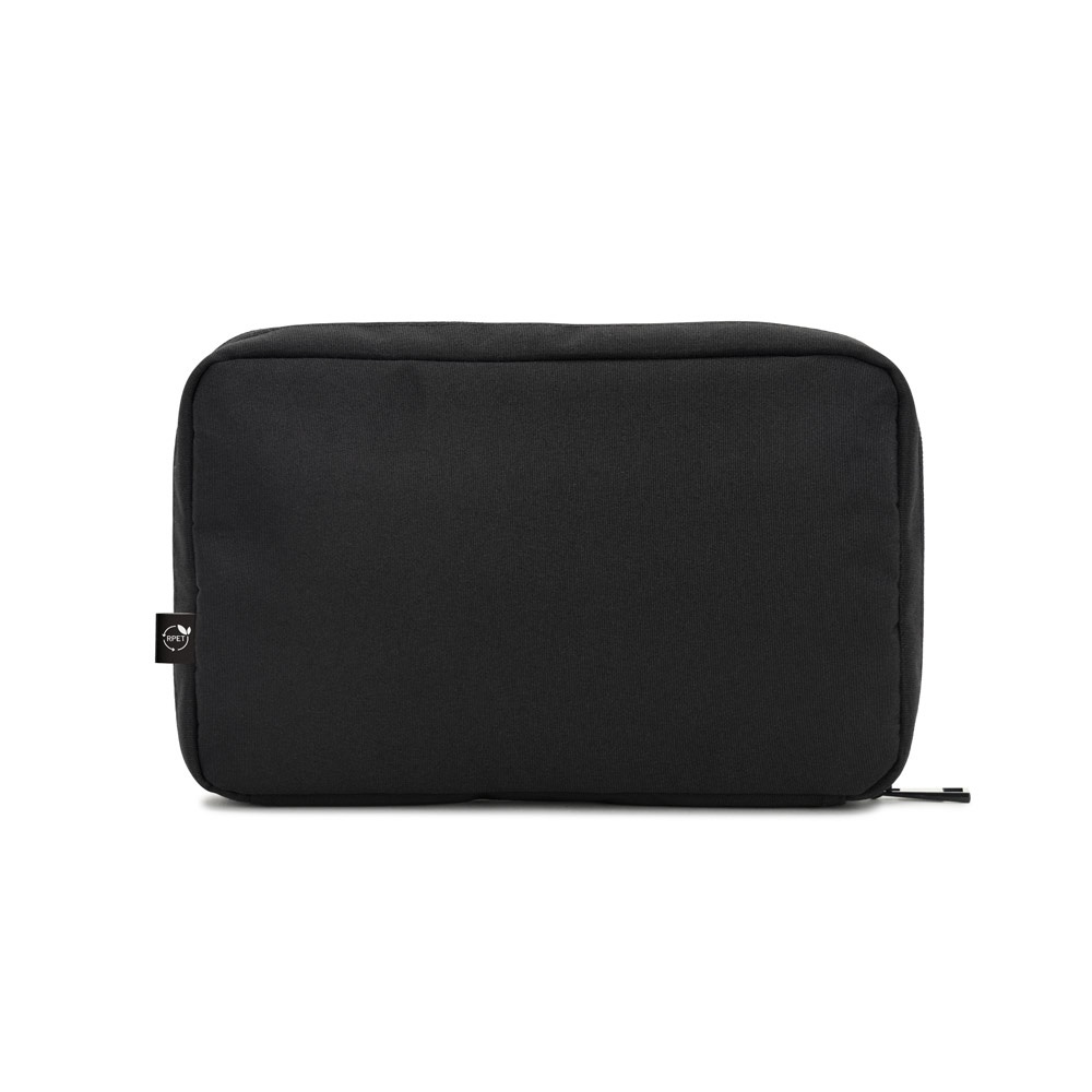 YANGON. Pojemna torba organizacyjna na akcesoria techniczne wykonana z diagonalu z powłoką hydrofobową i poliestru 600D z recyklingu P122194S