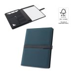 SANDERSON FOLDER. Teczka A4 z PU (50% z recyklingu) z magnetycznym zamknięciem i notatnikiem ze stronami w linie P122206S