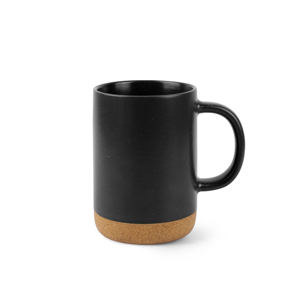 CONSTELLATION CORK. Ceramic mug with cork base 370 mL P122209S czarny