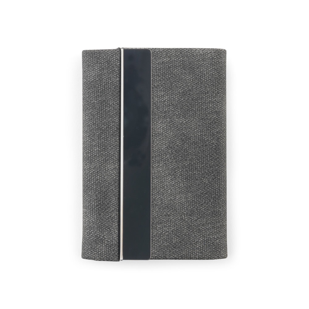 VAUGHN. Zestaw składający się z etui na karty i etui na klucze, oba wykonane z metalu i poliestru z recyklingu (30% rPET) P122237S