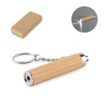 RACHEL. Bamboo and ABS key ring with LED torch P122239S