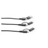 BERTOZZI. Superszybki kabel USB 6 w 1 wykonany z aluminium i przetworzonego PET P122243S