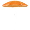 Parasol plażowy P122005D pomarańcz / biały