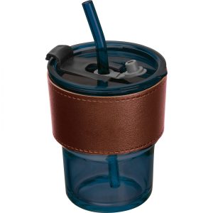 Kubek szklany ze słomką 320 ml CLEMENS P087096K MC-83844-W