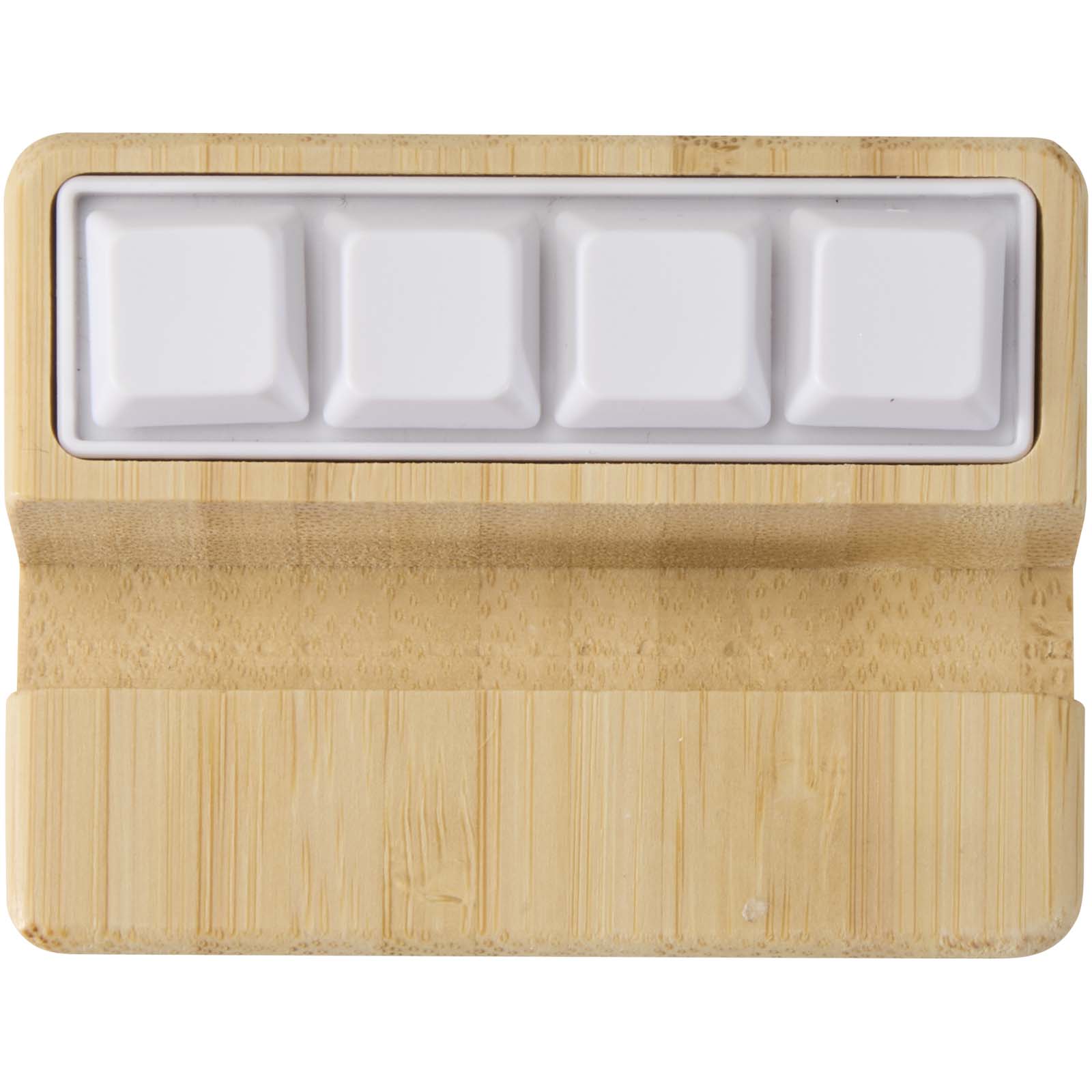 Algol stojak na telefon i zabawka sensoryczna z tworzyw sztucznych pochodzących z recylingu z elementami bambusowymi P123359C