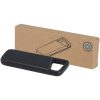 Alkes wodoodporny powerbank z karabińczykiem o pojemności 5000 mAh i mocy 12 W, wykonany z tworzyw sztucznych pochodzących z recyklingu P123345C czarny