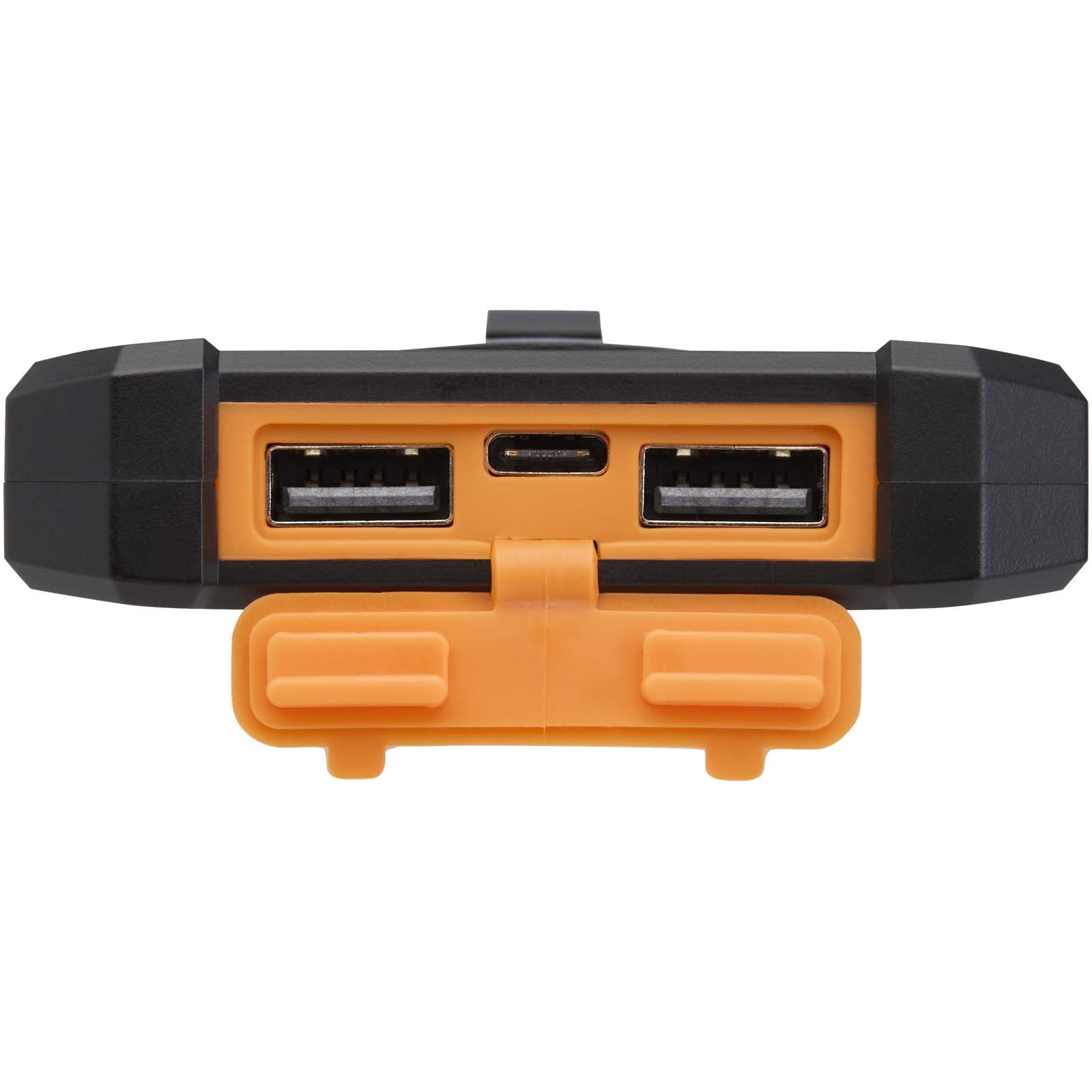 Altair wytrzymały powerbank o pojemności 5000 mAh i mocy 10 W, wykonany z tworzyw sztucznych pochodzących z recyklingu, z wbudowaną latarką P123364C