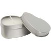 Blissful świeca w puszce w kształcie serca o zapachu wanilii P123269C matted silver