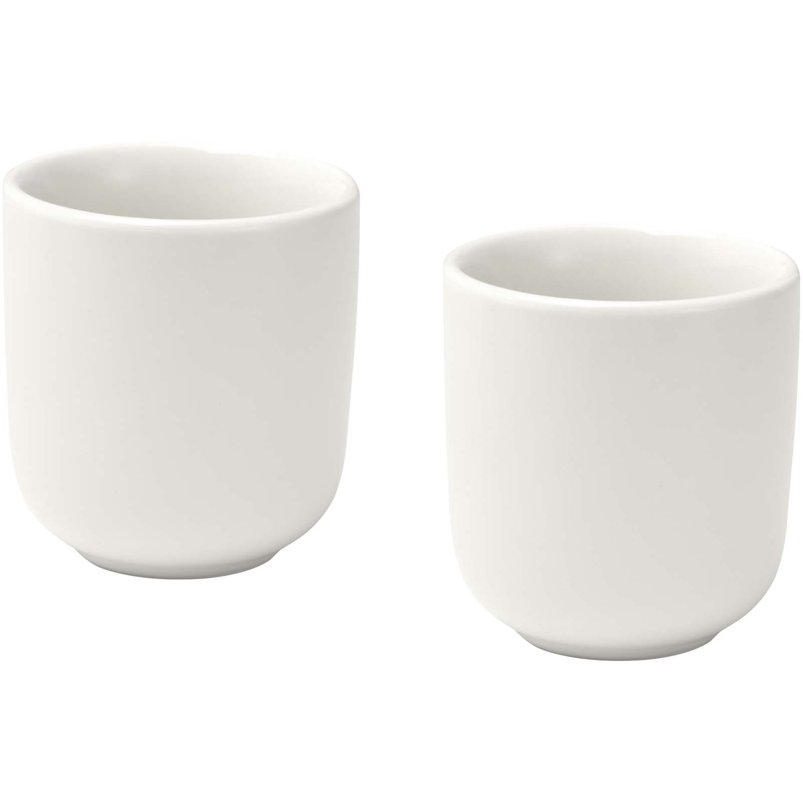 Male filiżanki ceramiczne do espresso o pojemności 90 ml - zestaw 2 sztuk P123309C biały