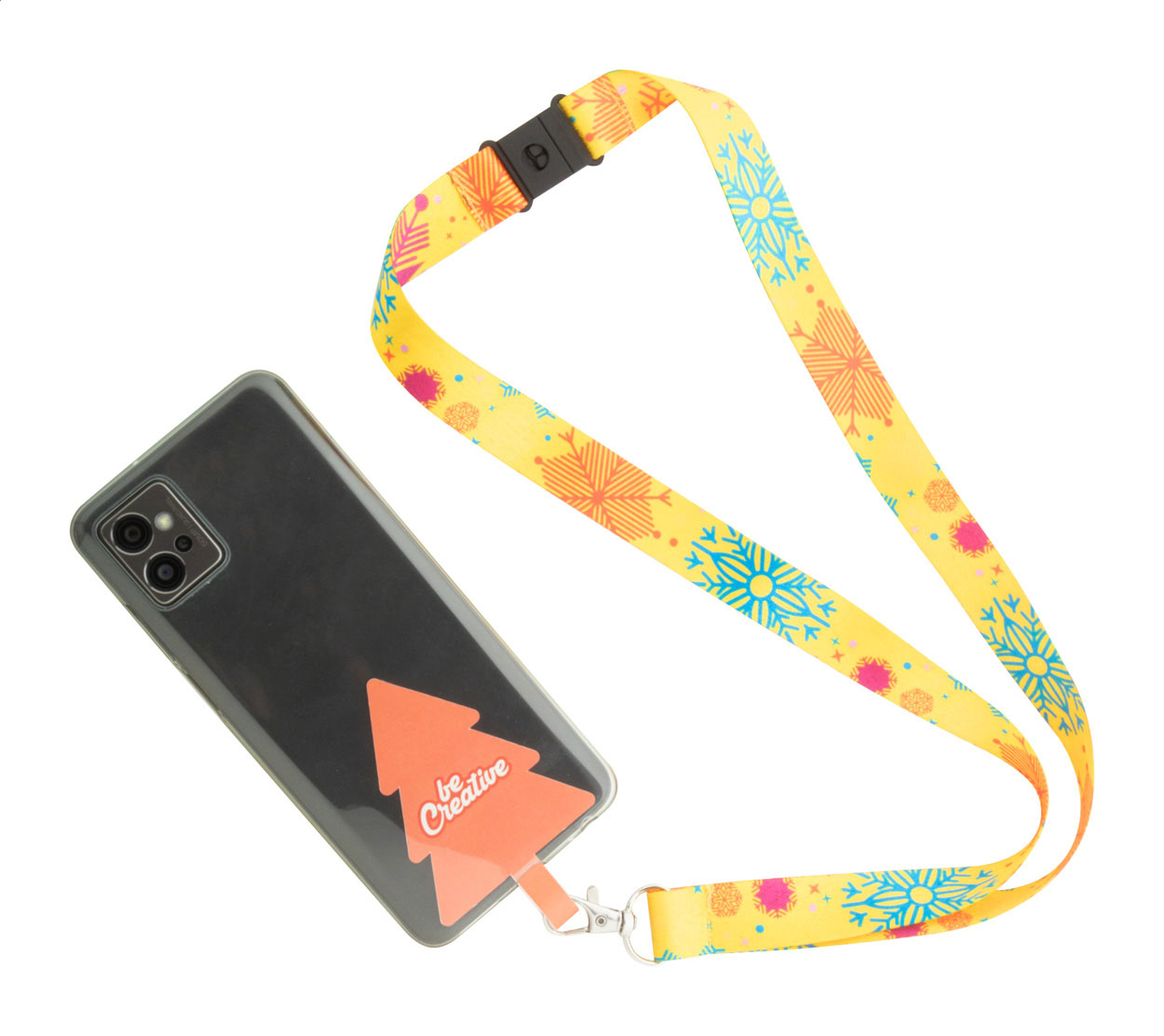 Personalizowana smycz RPET z uchwytem na telefon P131223D