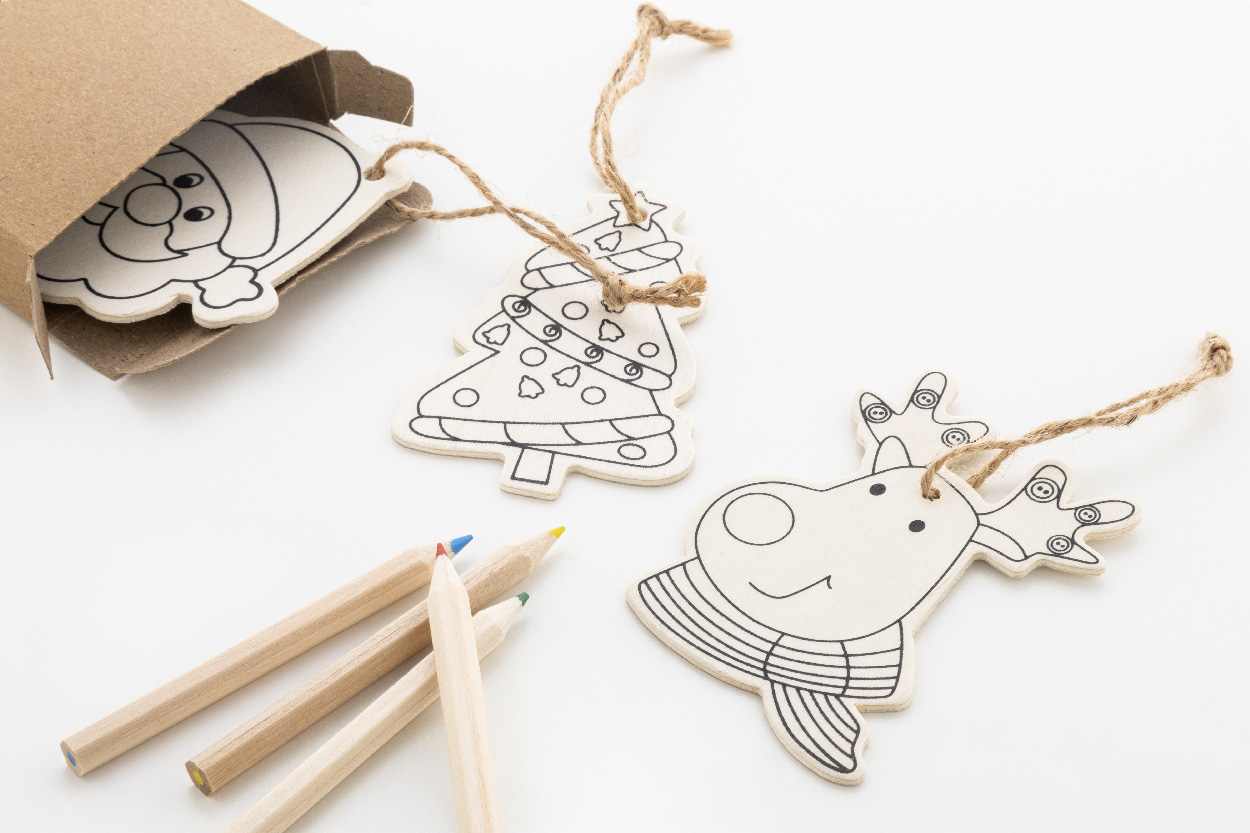 Ozdoby choinkowe do kolorowania P131450D