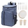Plecak piknikowy, termiczny RPET P131303D ciemnoniebieski