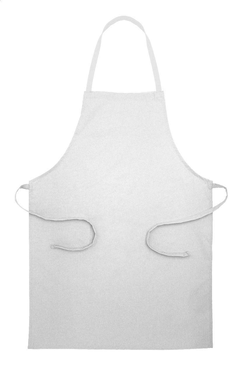 Fartuch z bawełny z recyklingu P131530D biały