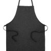 Fartuch z bawełny z recyklingu P131530D czarny