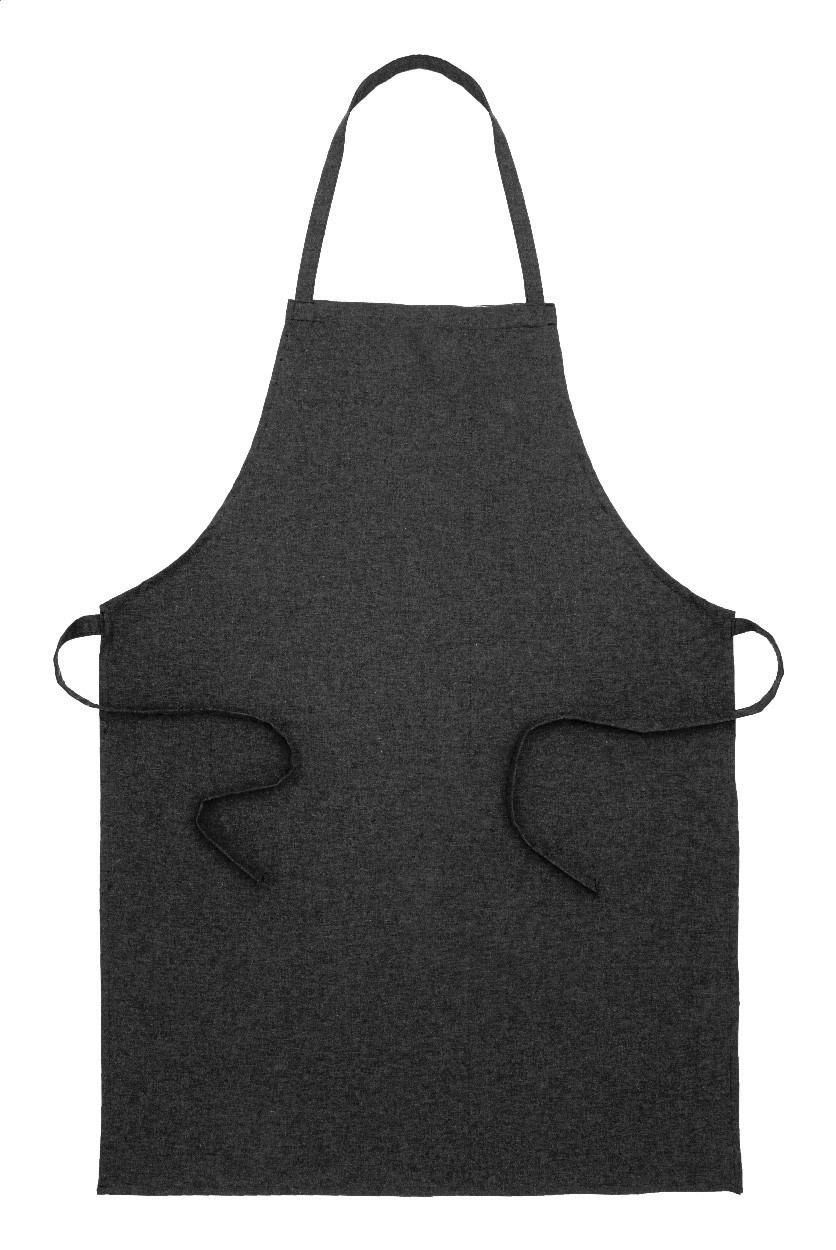 Fartuch z bawełny z recyklingu P131530D czarny