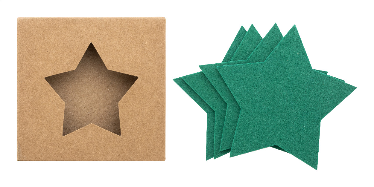 Zestaw podkładek świątecznych RPET P131605D zielony