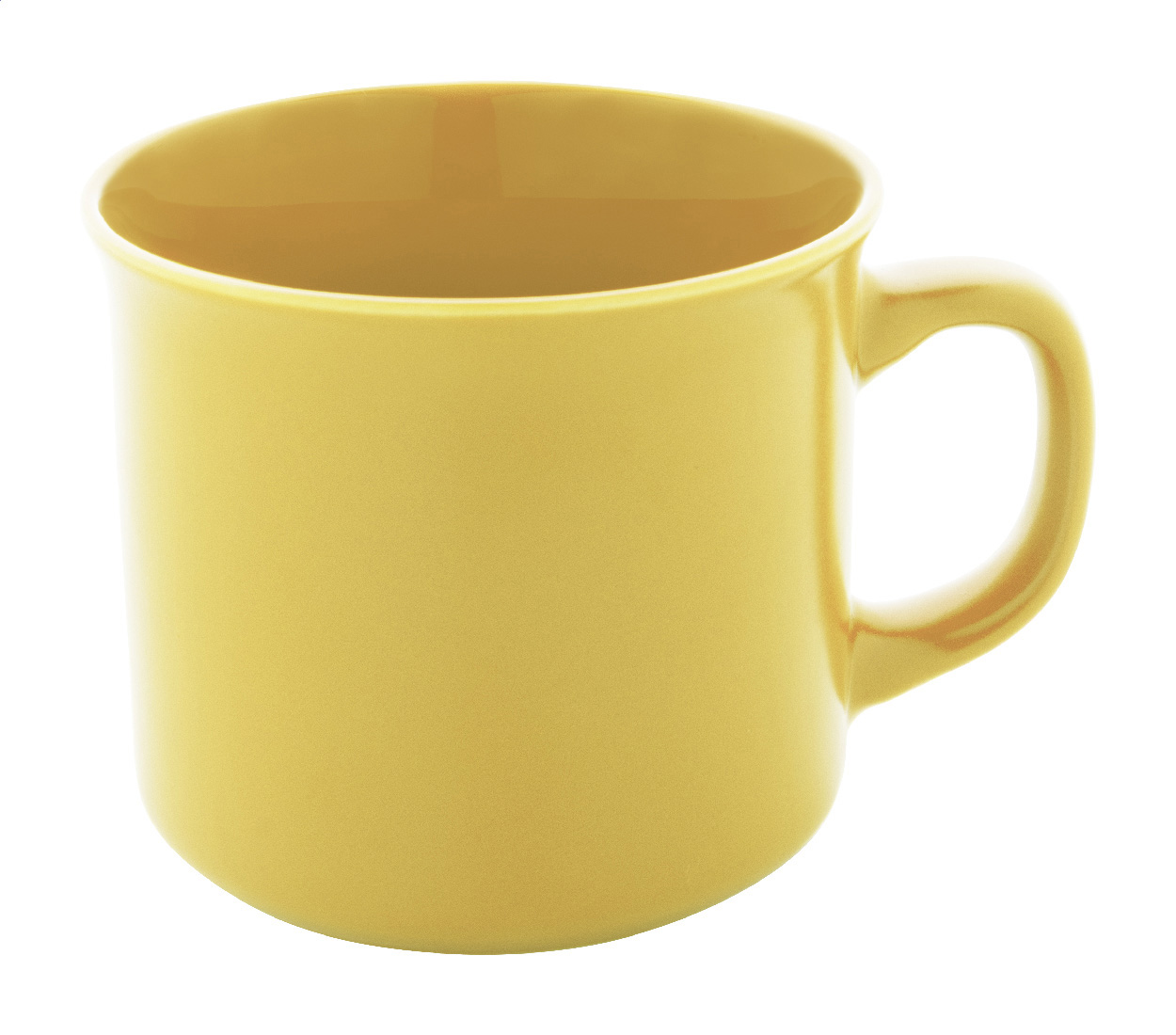 Matowy kubek vintage P131959D żółty