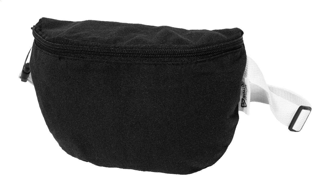 Torba biodrowa z recyklingowanego płótna P131616D czarny