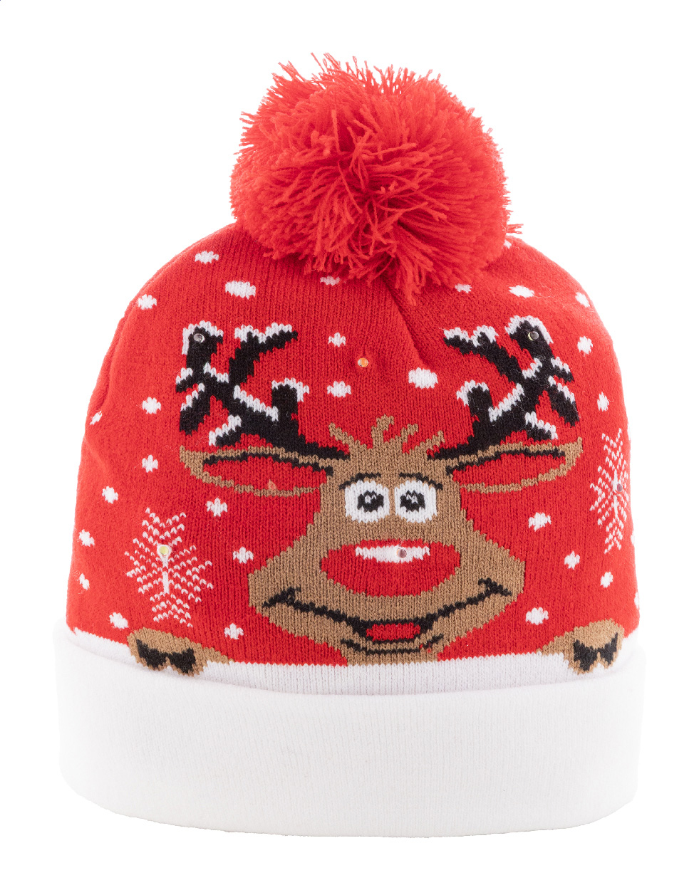 Świąteczna czapka zimowa LED, renifer P132008D