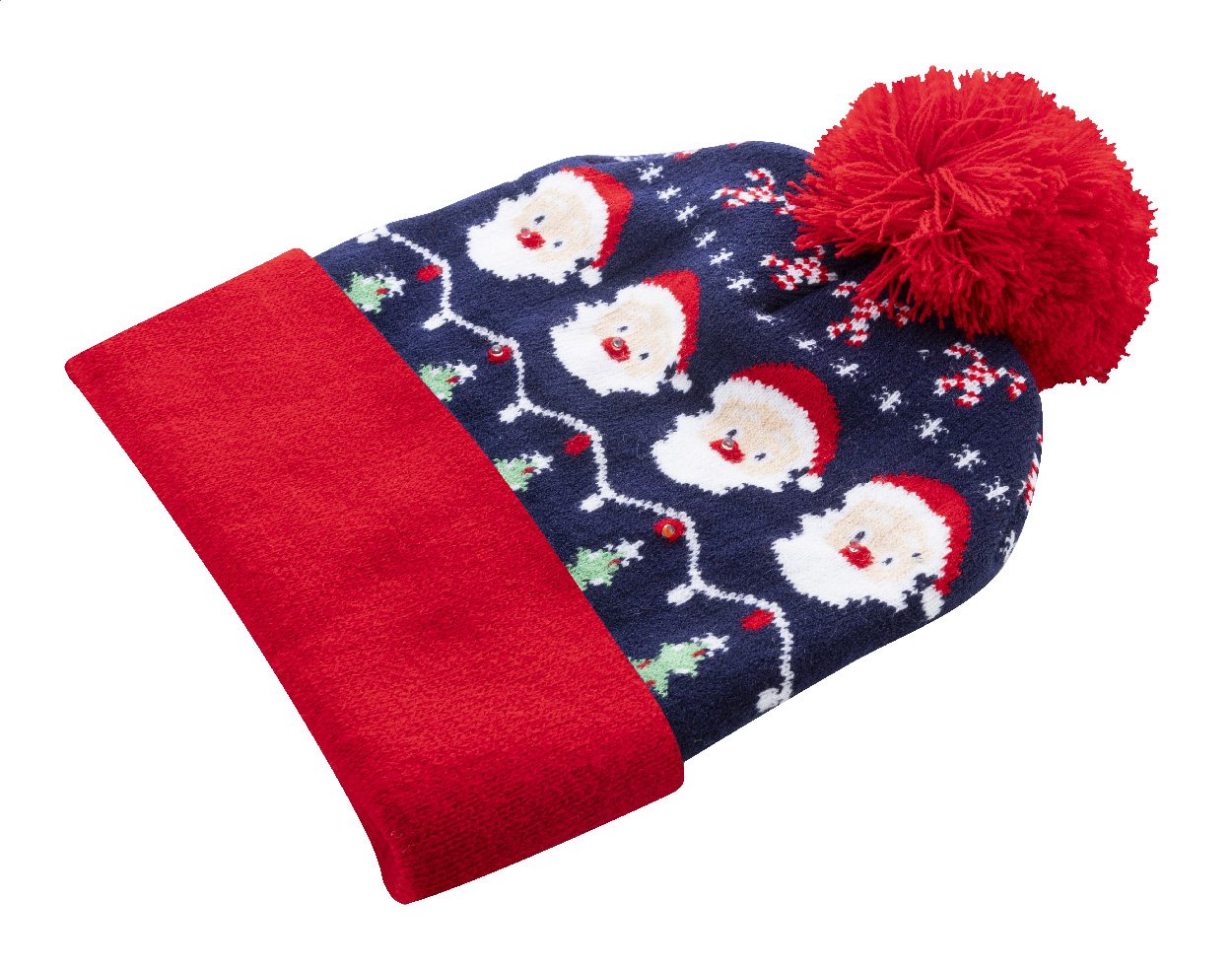 Świąteczna czapka zimowa LED, Święty Mikołaj P132010D