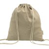 Worek ze sznurkami z bawełny z recyklingu P131325D naturalny