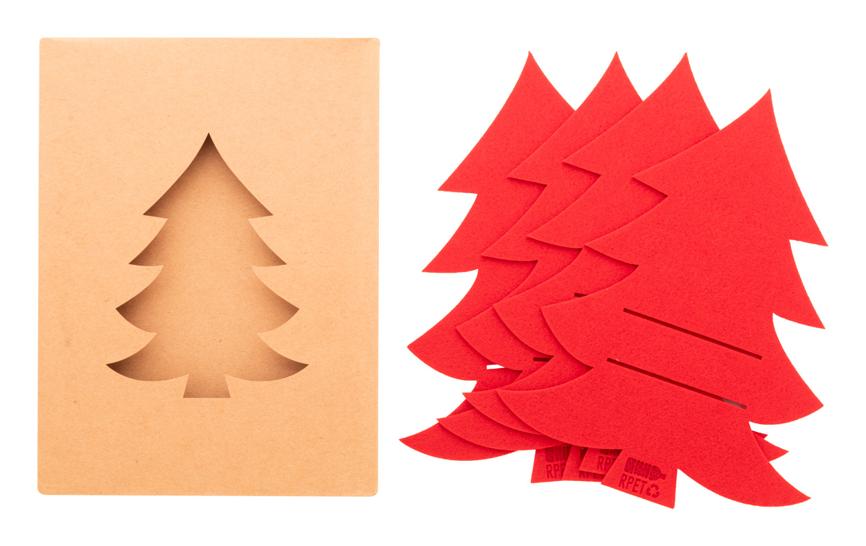 Zestaw świątecznych uchwytów RPET na sztućce P131209D AN-AP845192-W