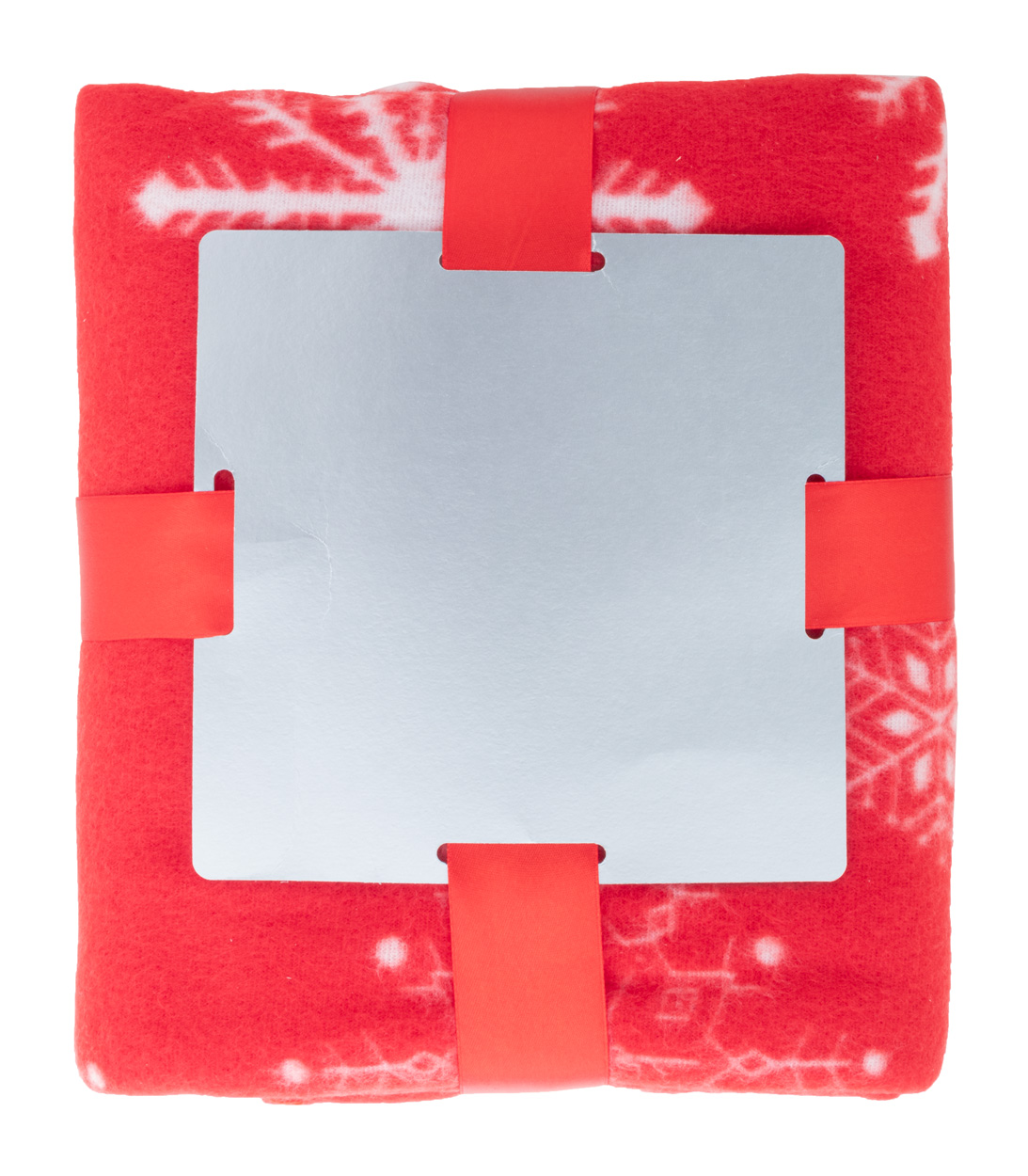Koc polarowy P131067D czerwony / biały Koc polarowy P131067D czerwony / biały