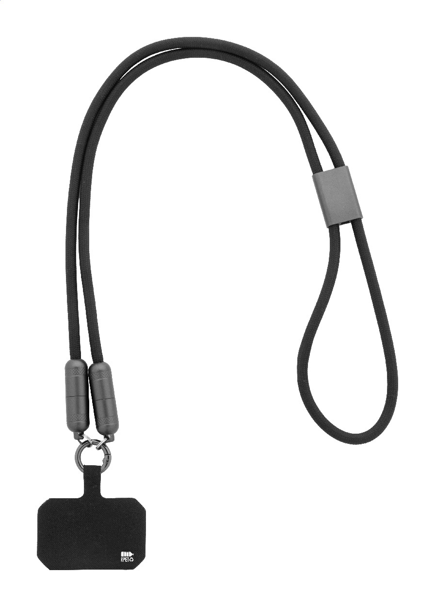 Kabel ładujący 60 W - smycz RPET P131467D 3 Kabel ładujący 60 W - smycz RPET P131467D