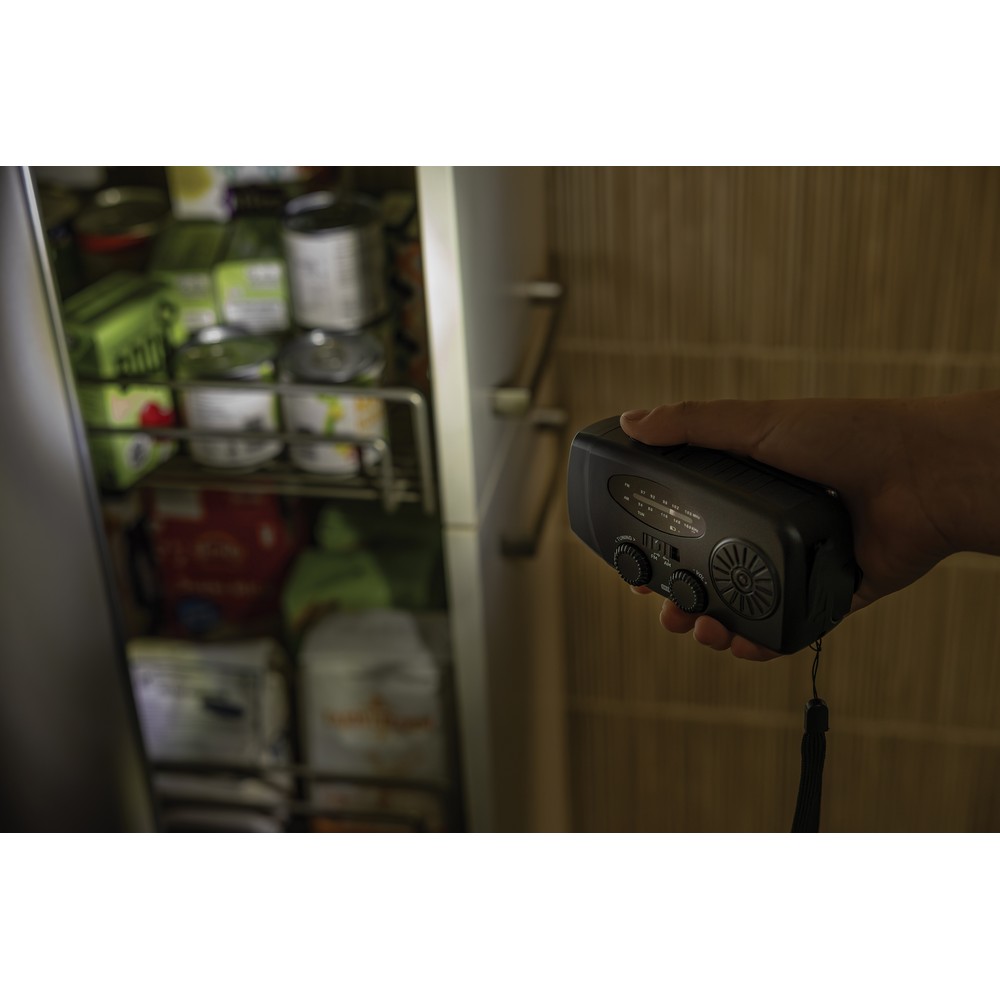 Radio survivalowe AM/FM, power bank 1800 mAh, latarka RescueWave P130425X