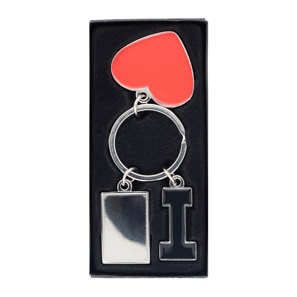 Brelok do kluczy "I love ..." z metalową plakietką | Lydus P122890X
