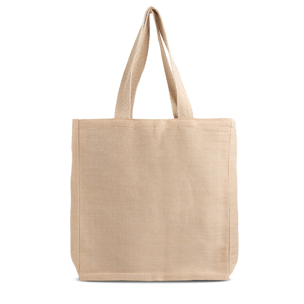 Jutowa torba z kieszenią P122378P