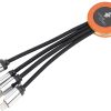 Kabel 4 w 1 z podświetlanym logo w drewnianej obudowie P132240G