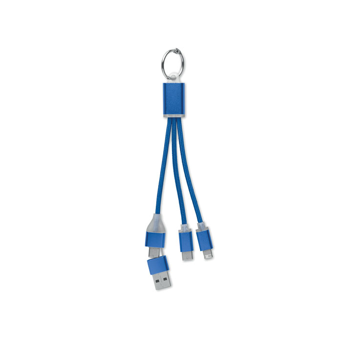Kabel ładujący 4 w 1 typu C P053196O niebieski