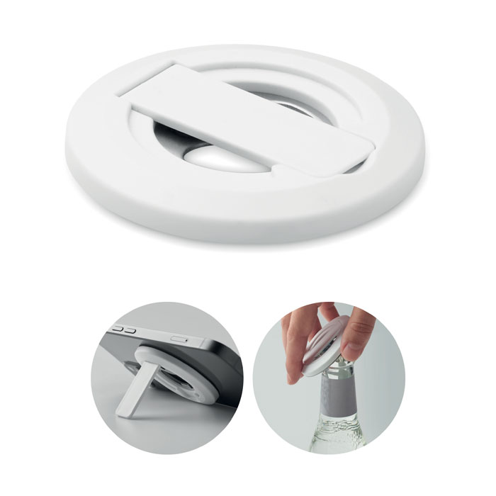 Uchwyt na telefon i otwieracz P122516O bialy