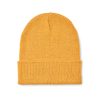 Dzianinowa czapka z mankietem P122729O zólty