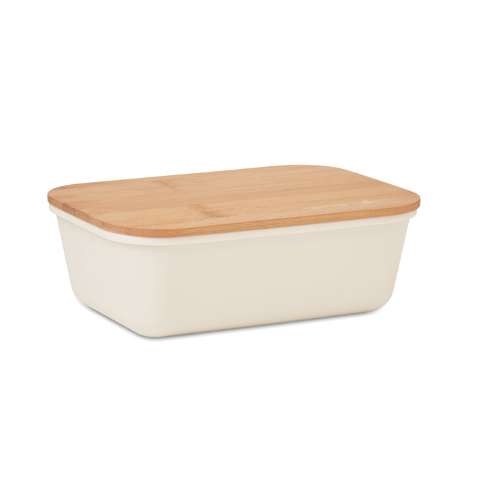 Lunchbox z bambusową pokrywką P017633O bezowy