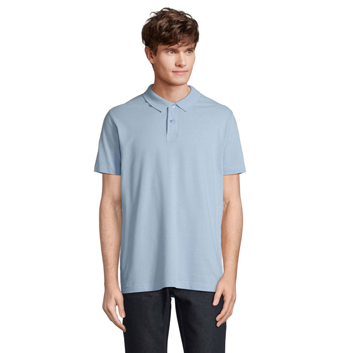 PULSE UNISEX POLO P127328O sky blue pique