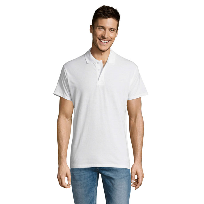 SUMMER II MEN polo 170g P127681O bialy