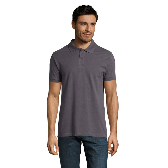 PERFECT MEN Polo 180g P127843O ciemny szary