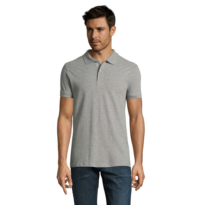 PERFECT MEN Polo 180g P127843O szary melanż