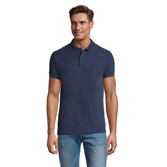 PERFECT MEN Polo 180g P127843O melanż denim